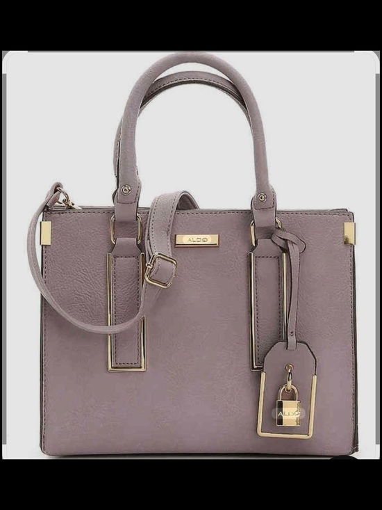 Aldo Handbags - ALDO Mauve Satchel with Gold-Tone Hardware